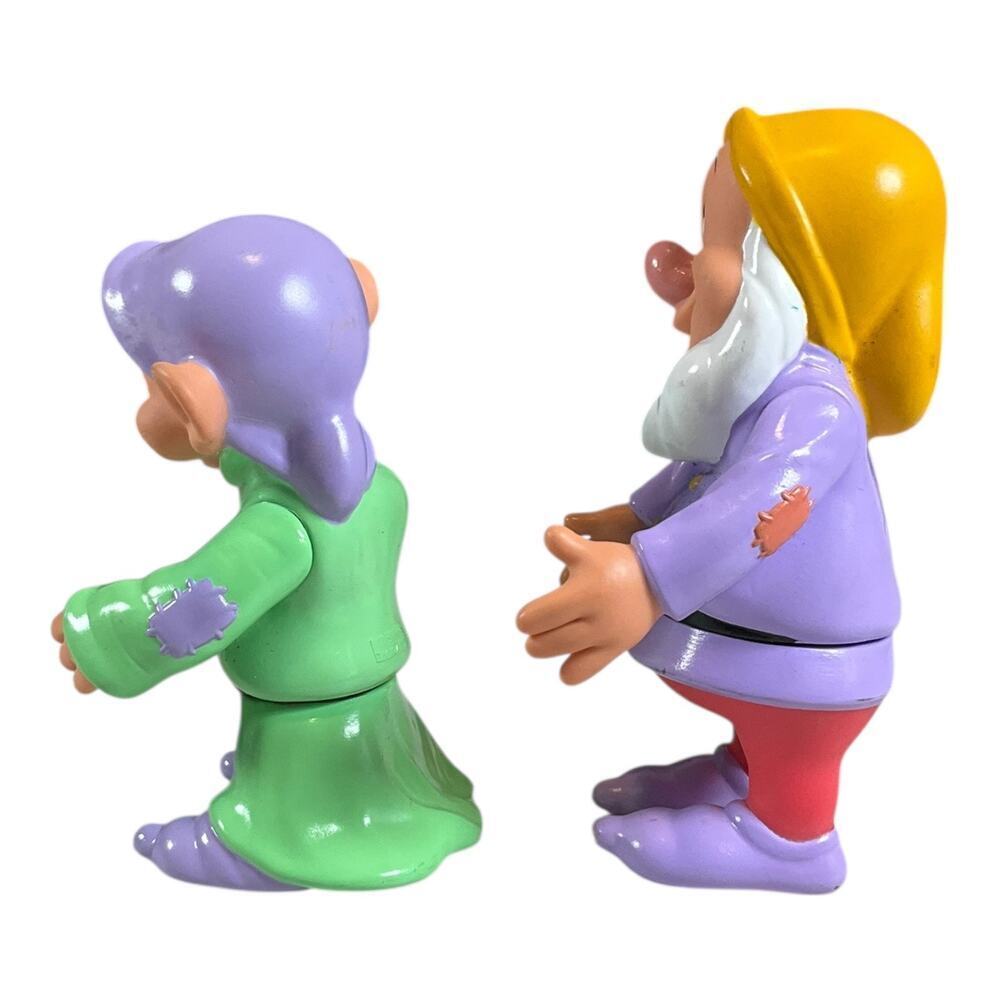Disney Vintage Dwarf Figurines Set 2 Snow White Style PVC Figures 7” Nostalgic - Picture 5 of 9